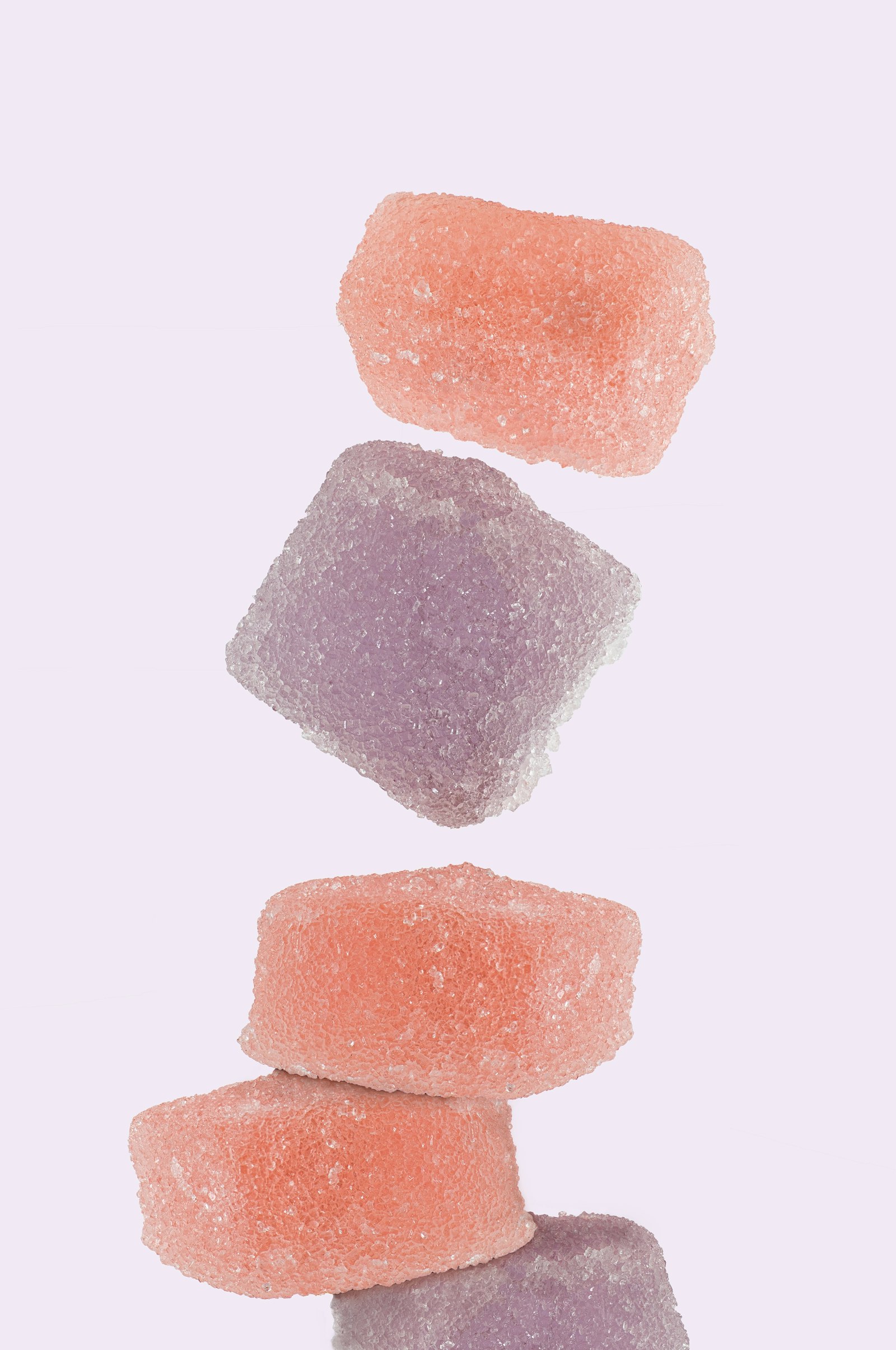 Colorful cannabis-infused gummies used for low-dose microdosing